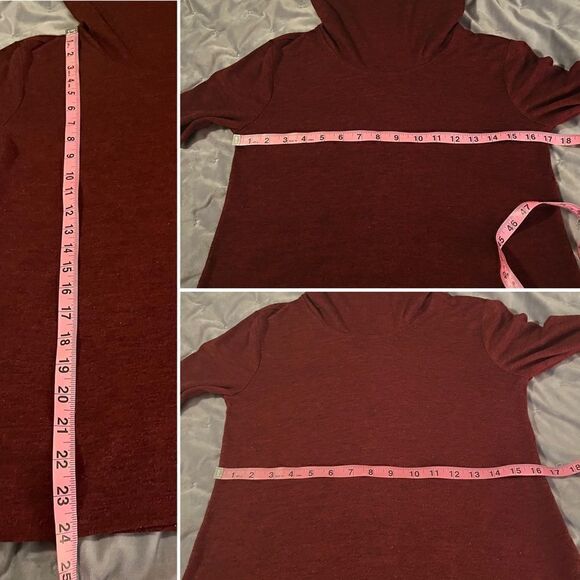Old Navy Cowlneck Turtleneck Marled Long Sleeve Knit Top Dark Red S - Picture 8 of 8
